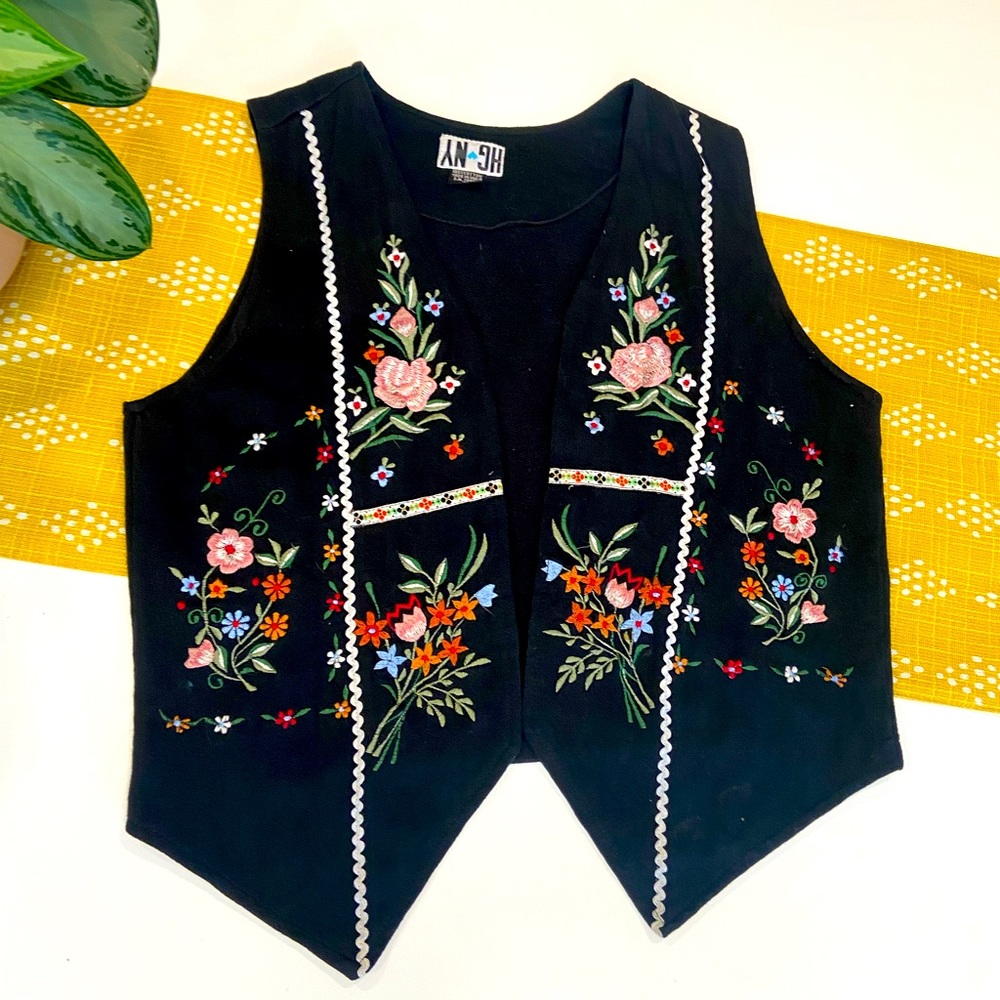 Vintage embroidered vest